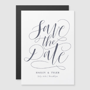 Whimsical Script Save The Date  Magnetic Invitation