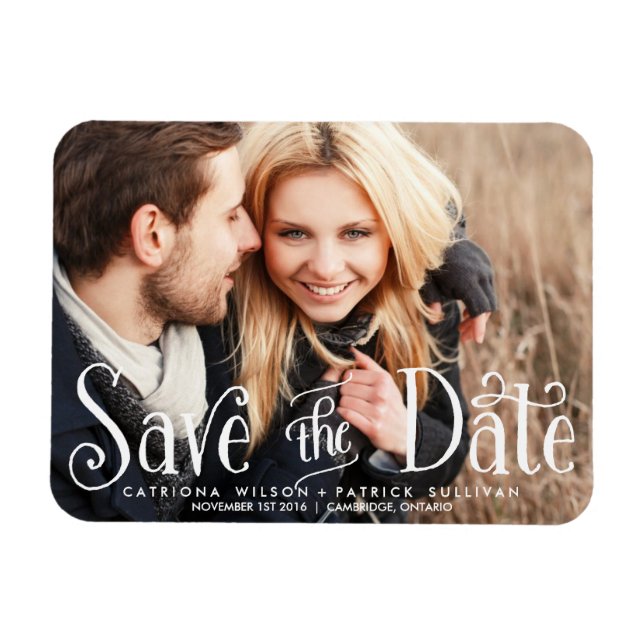 Whimsical Script Save the Date Magnets (Horizontal)