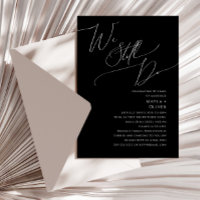 Whimsical Script We Still Do Vow Renewal | Black
