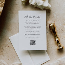 Whimsical Script | Wedding Guest Details QR Code