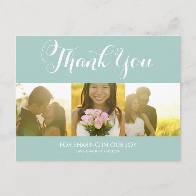 WHIMSICAL SCRIPT | WEDDING THANK YOU POSTCARD (Front)