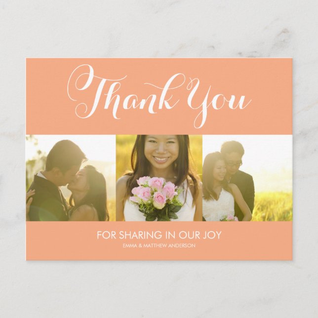 WHIMSICAL SCRIPT | WEDDING THANK YOU POSTCARD (Front)