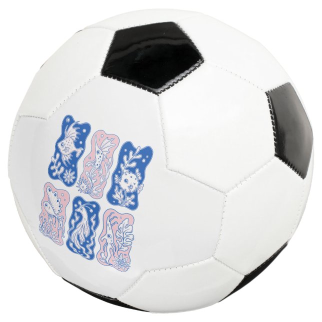 Whimsical Sea Creatures Football (Three Quarter)