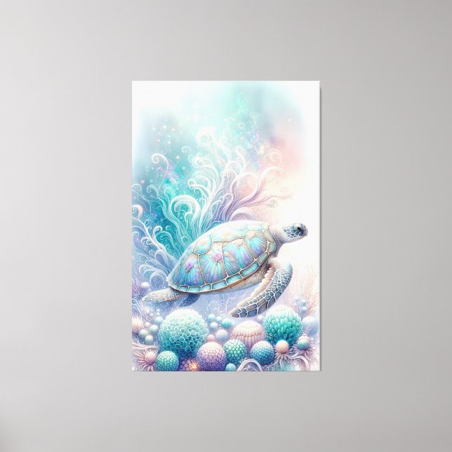 Whimsical Sea Turtle Wall Art (Front)