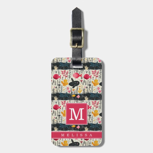 Whimsical Sealife Luggage Tag (Front Vertical)