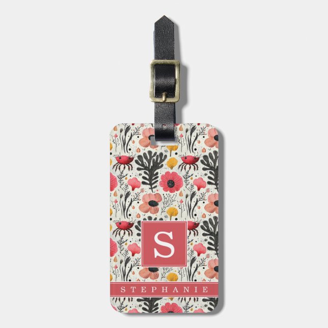 Whimsical Sealife Luggage Tag (Front Vertical)