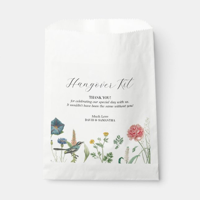 Whimsical Secret Garden Wildflowers Favour Bags (Front)