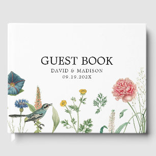 Whimsical Secret Garden Wildflowers Guest Book