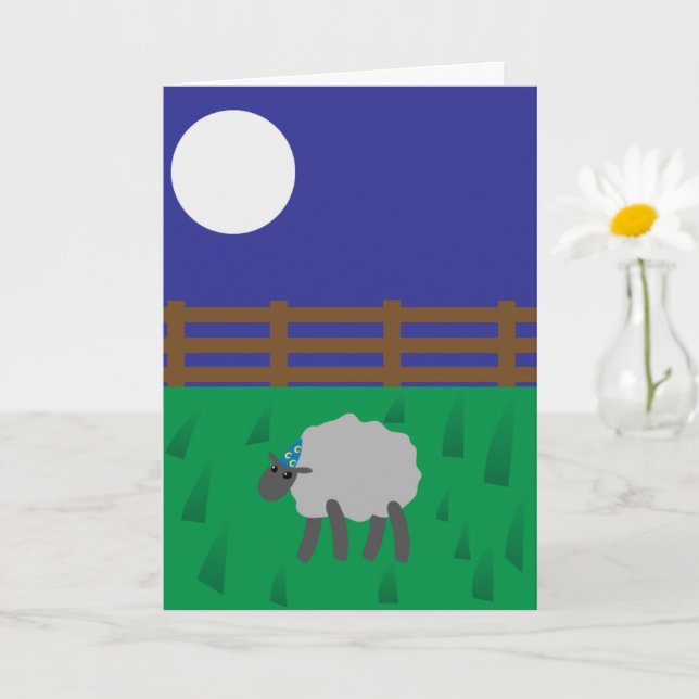 Whimsical Sheep Birthday, Happy Birthday to EWE Card (Small Plant)