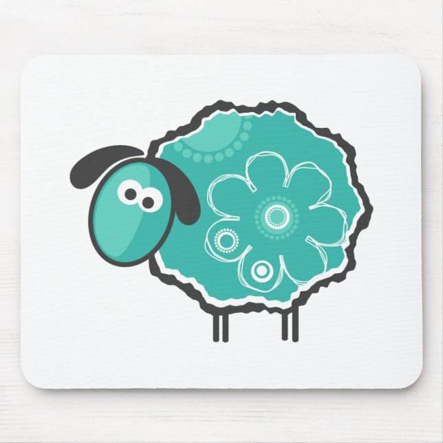 Whimsical Sheep Mouse Mat (Front)