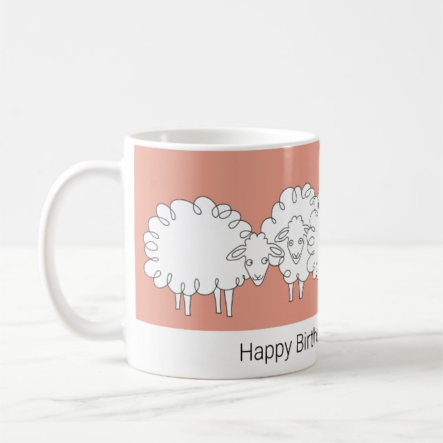 Whimsical Sheep Mug (Left)