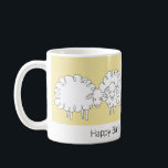 Whimsical Sheep Mug<br><div class="desc">This is a terrific mug to have fun with. We offer it in several colours. Create a "herd" of mugs each with a different background colour. These humourous sheep will love the changes. You can customise this mug to fit any ocassion - Birthdays, Anniversaries, Get well... .whatever you need. The...</div>