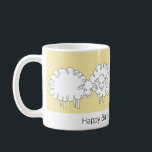 Whimsical Sheep Mug<br><div class="desc">This is a terrific mug to have fun with. We offer it in several colours. Create a "herd" of mugs each with a different background colour. These humourous sheep will love the changes. You can customise this mug to fit any ocassion - Birthdays, Anniversaries, Get well... .whatever you need. The...</div>