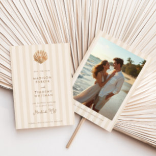 Whimsical Shell Monogram Coastal Wedding Save The Date