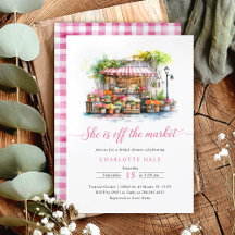 Whimsical She's Fresh off the Market Bridal Shower