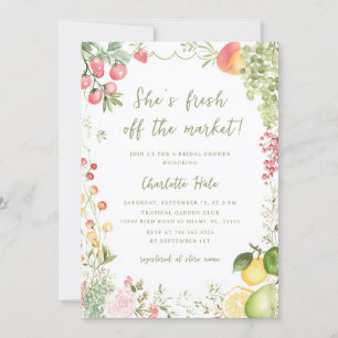 Whimsical She's Off the Market Bridal Shower Invitation