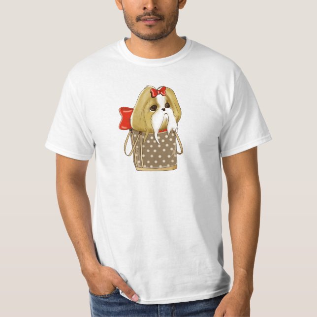 whimsical SHIH TZU DOG T-Shirt (Front)