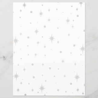 Whimsical Silver Star Junk Journal Paper