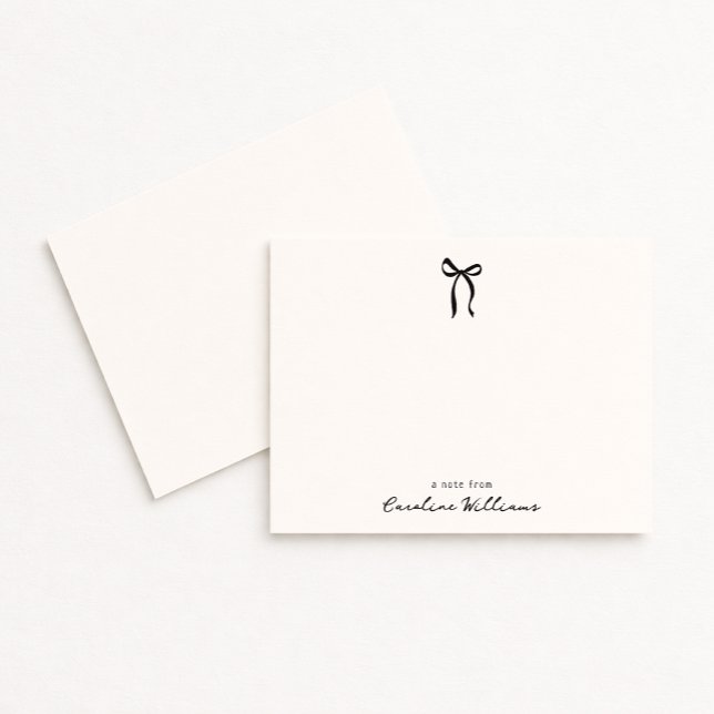 Whimsical simple bow, a note form card (Creator Uploaded)