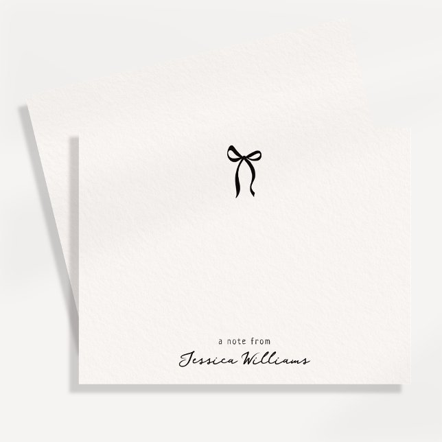 Whimsical simple bow, a note from flat card (Creator Uploaded)