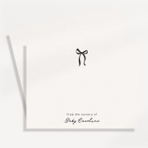 Whimsical simple bow, from the nursery of card