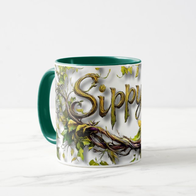 Whimsical Sippy Nature Mug (Front Left)