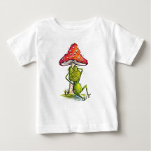Whimsical Sleeping Frog Under a Mushroom
