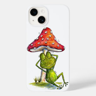 Whimsical Sleeping Frog Under a Mushroom Case-Mate iPhone 14 Case
