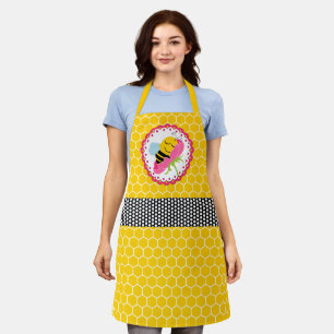 Whimsical Sleeping Honey Bee Apron