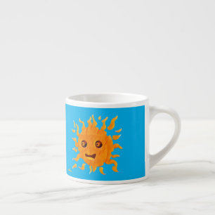 Whimsical Smiling Sun Espresso Cup