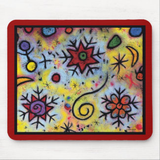 Whimsical Snowflake Mousepad - 9.25" x 7.75"