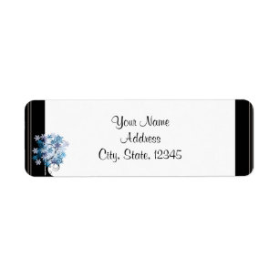 Whimsical Snowflake Tree Posh Wedding Label