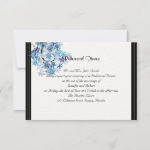 Whimsical Snowflake Tree Posh Wedding Rehearsal Invitation