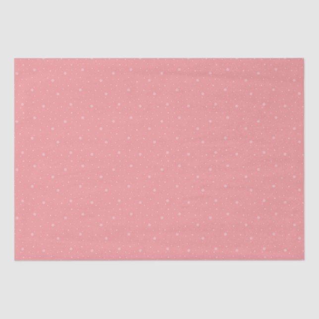 Whimsical Snowflakes Retro Christmas Pattern Pink Tissue Paper (Front)