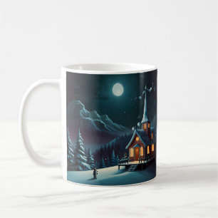 Whimsical Snowman Christmas Artwork Coffee Mug