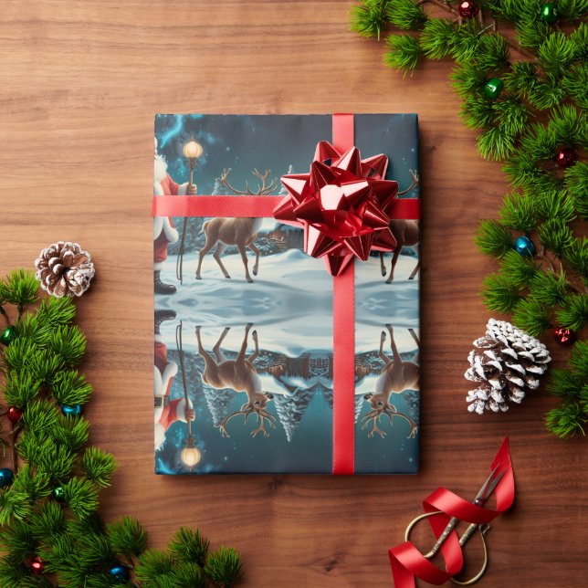 Whimsical Snowman Christmas Artwork Wrapping Paper (Holiday Gift)