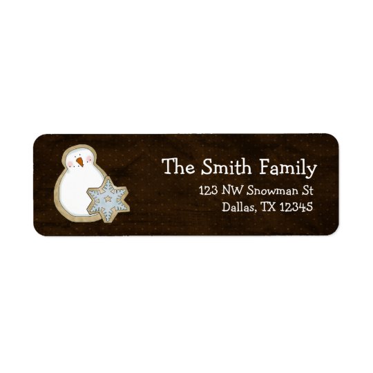 Whimsical Snowman Christmas Return Address Return Address Label