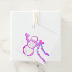 Whimsical snowman favour tags