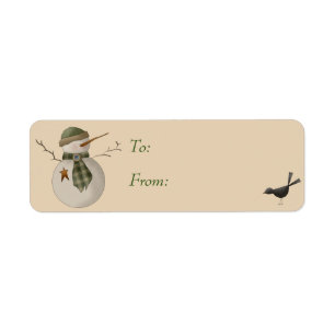 Whimsical Snowman Gift Tags