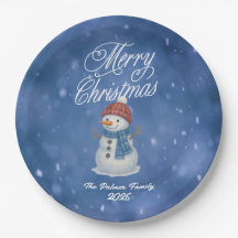 Whimsical Snowman Merry Christmas