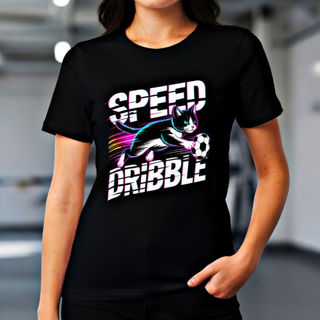 Whimsical Soccer Cat Women's Tri-Blend Shirt (Creator Uploaded)