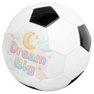 Whimsical soft pastel quote on white football