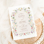 Whimsical Soft Wildflowers Cottage Garden Wedding Invitation<br><div class="desc">This exclusive wedding invitation is a gateway to enchantment, adorned with delicate pastel wildflowers that dance in shades of pink, blush, lavender, yellow, and blue. The design captures the essence of a whimsical fairy tale, inviting you to partake in a celebration that's as magical as the love story it honours....</div>