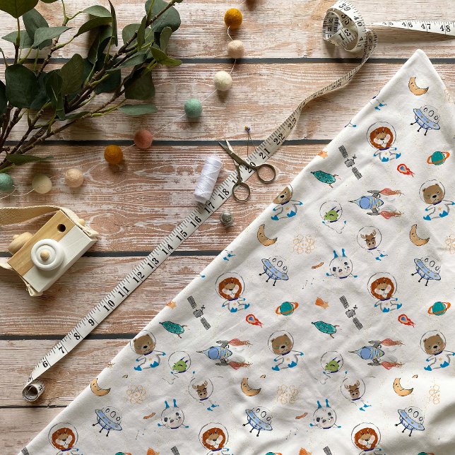 Whimsical Space Animals Astronaut Fabric (Creator Uploaded)