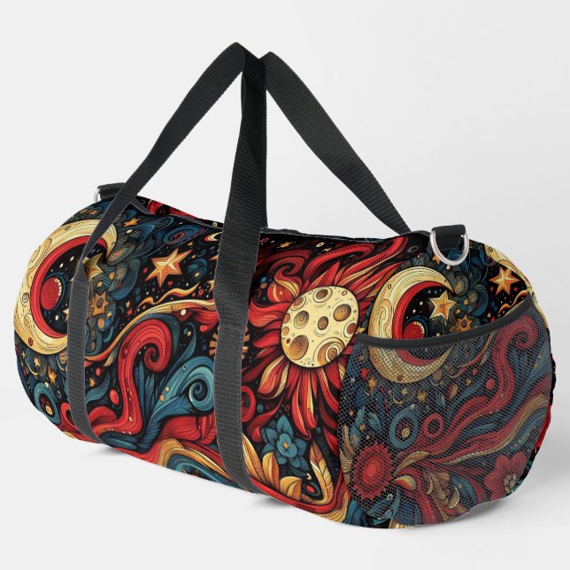 Whimsical Space Duffle Bag (Right Corner)