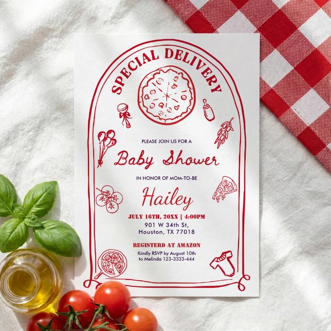Whimsical Special Delivery  Baby Shower Invitation (Creator Uploaded)