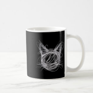 Whimsical spiral cat art & sketchy animals cat coffee mug