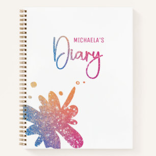 Whimsical Splatter Kids Diary Notebook
