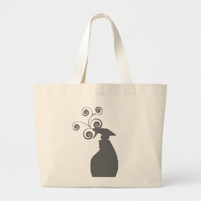Whimsical Spray Bottle Cleaning Organising Large Tote Bag (Front)