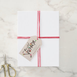 Whimsical Spring Flowers Bridal Shower Gift Tags